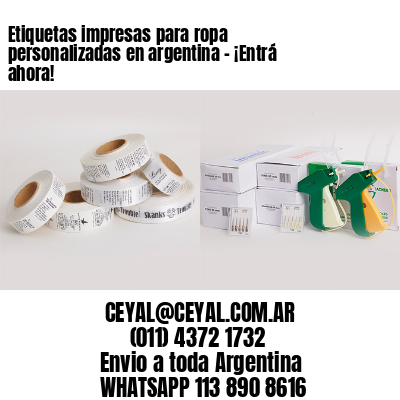 Etiquetas impresas para ropa personalizadas en argentina - ¡Entrá ahora!