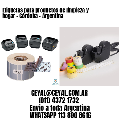 Etiquetas para productos de limpieza y hogar - Córdoba - Argentina