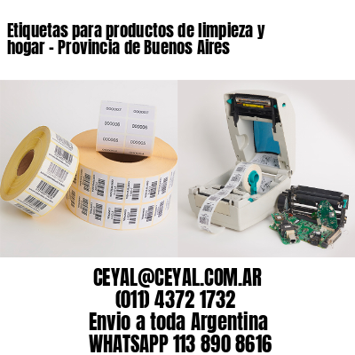Etiquetas para productos de limpieza y hogar – Provincia de Buenos Aires
