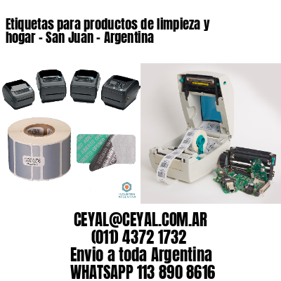 Etiquetas para productos de limpieza y hogar - San Juan - Argentina