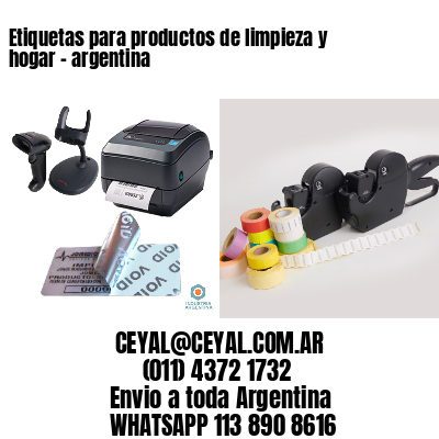 Etiquetas para productos de limpieza y hogar - argentina