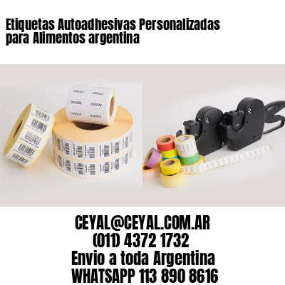 Etiquetas Autoadhesivas Personalizadas para Alimentos argentina