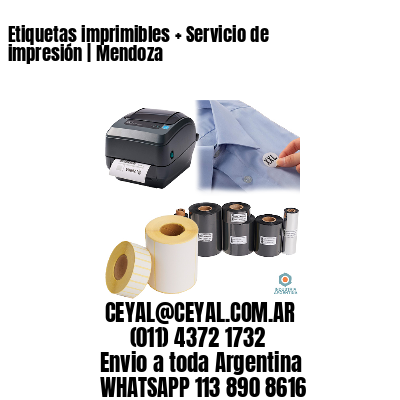 Etiquetas imprimibles + Servicio de impresión | Mendoza