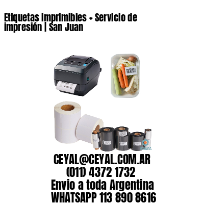 Etiquetas imprimibles + Servicio de impresión | San Juan