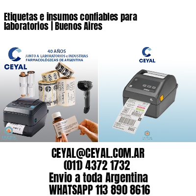 Etiquetas e insumos confiables para laboratorios | Buenos Aires