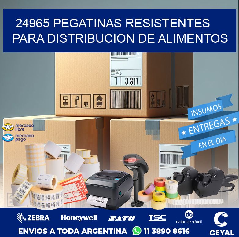 24965 PEGATINAS RESISTENTES PARA DISTRIBUCION DE ALIMENTOS