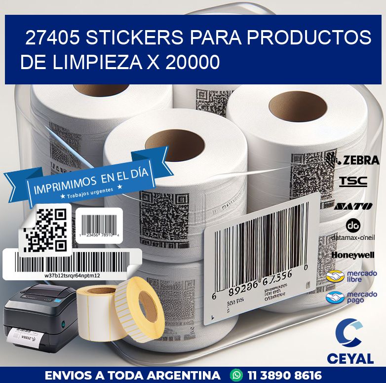 27405 STICKERS PARA PRODUCTOS DE LIMPIEZA X 20000