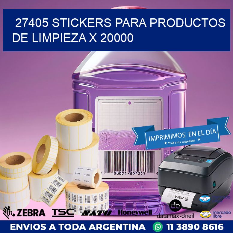 27405 STICKERS PARA PRODUCTOS DE LIMPIEZA X 20000