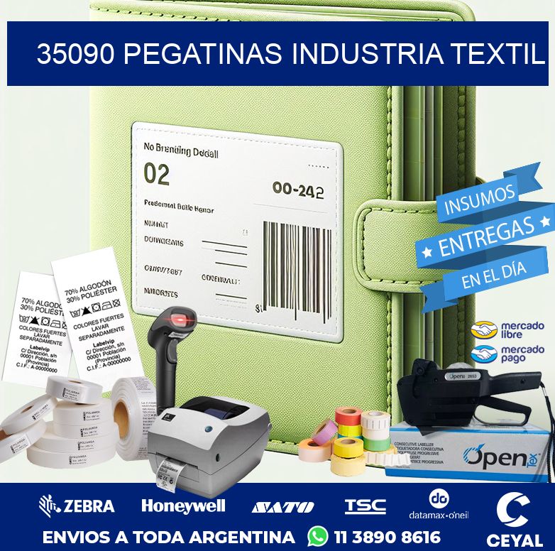 35090 PEGATINAS INDUSTRIA TEXTIL