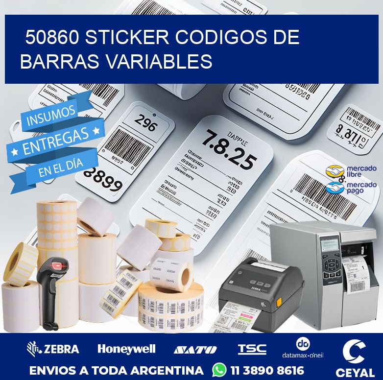 50860 STICKER CODIGOS DE BARRAS VARIABLES