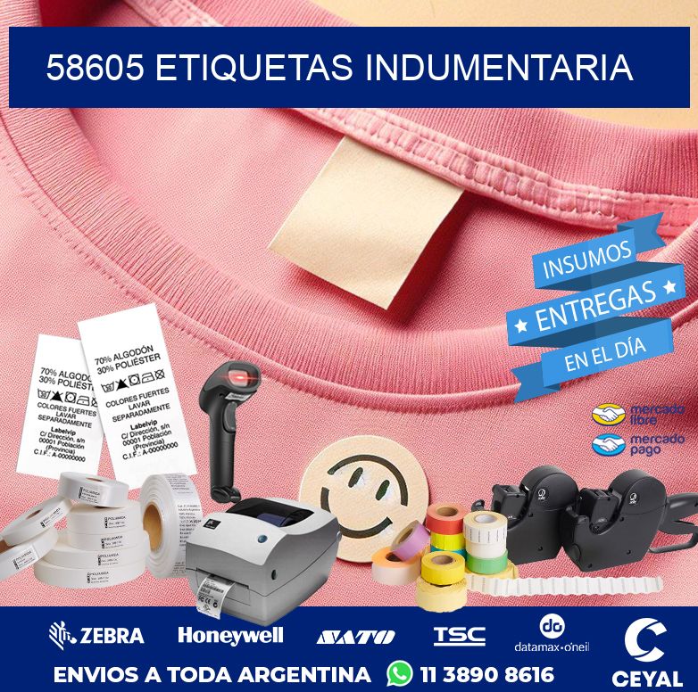 58605 ETIQUETAS INDUMENTARIA