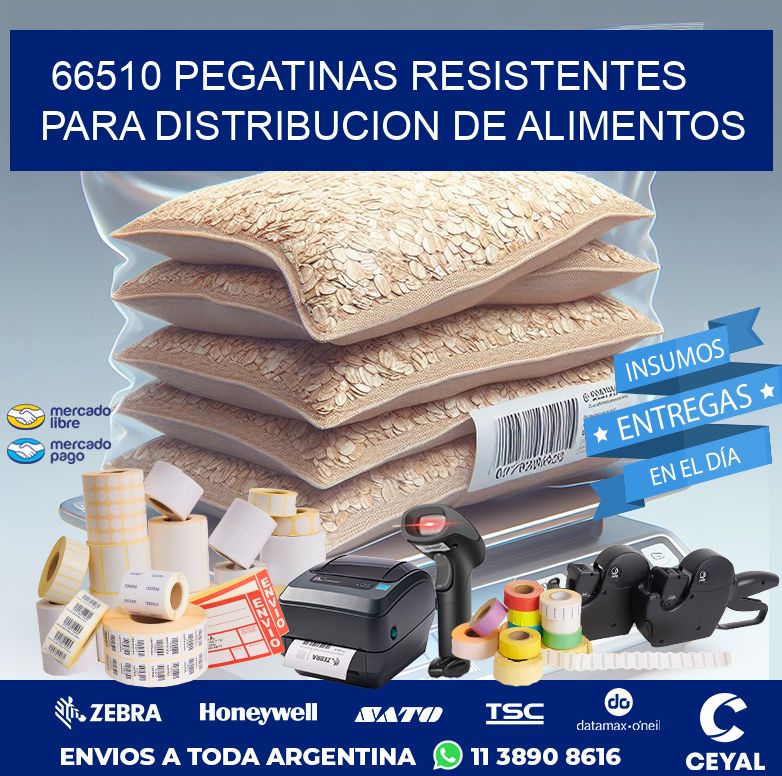 66510 PEGATINAS RESISTENTES PARA DISTRIBUCION DE ALIMENTOS
