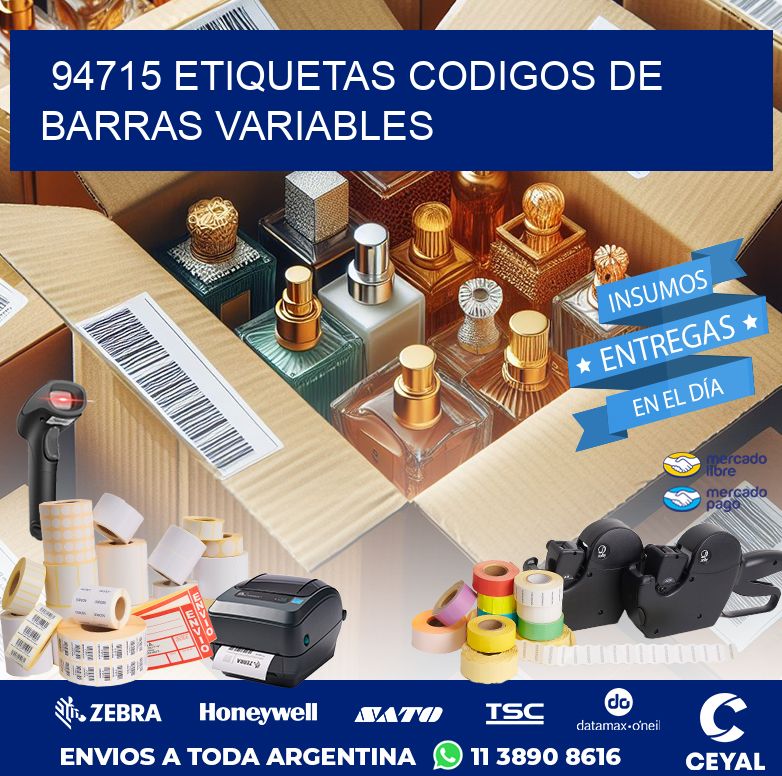 94715 ETIQUETAS CODIGOS DE BARRAS VARIABLES