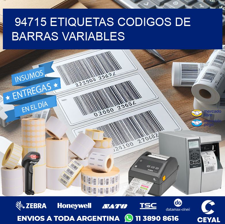 94715 ETIQUETAS CODIGOS DE BARRAS VARIABLES
