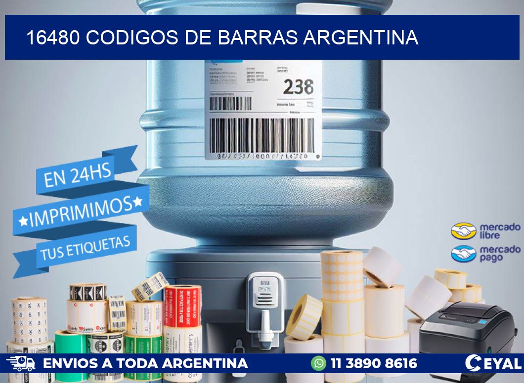 16480 CODIGOS DE BARRAS ARGENTINA
