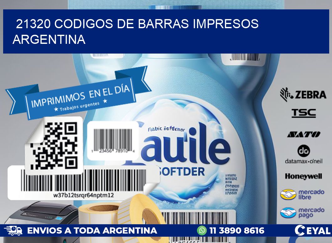 21320 codigos de barras impresos argentina
