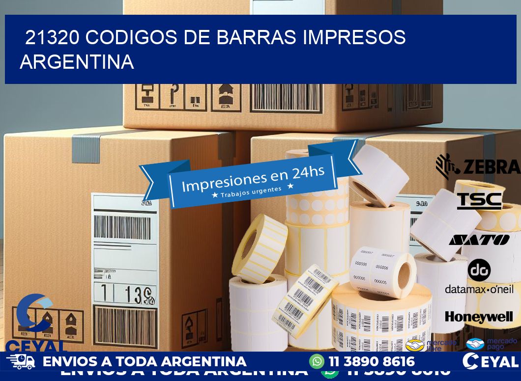 21320 codigos de barras impresos argentina