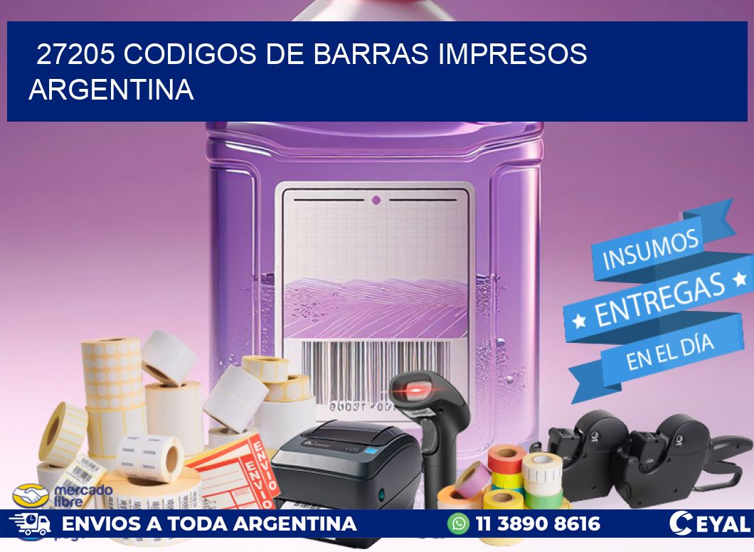 27205 Codigos de barras impresos Argentina