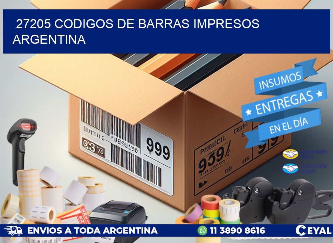 27205 Codigos de barras impresos Argentina