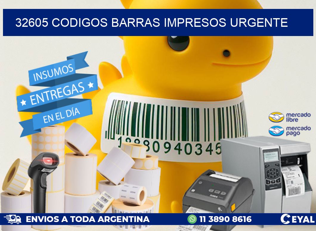 32605 CODIGOS BARRAS IMPRESOS URGENTE