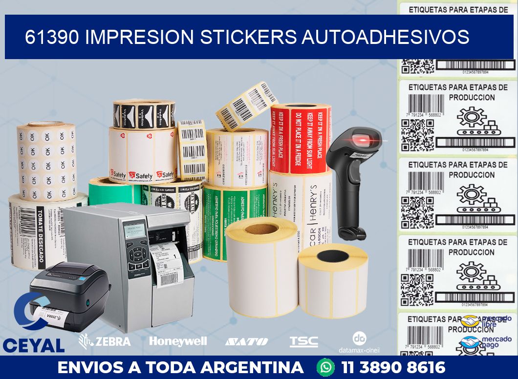 61390 Impresion stickers autoadhesivos