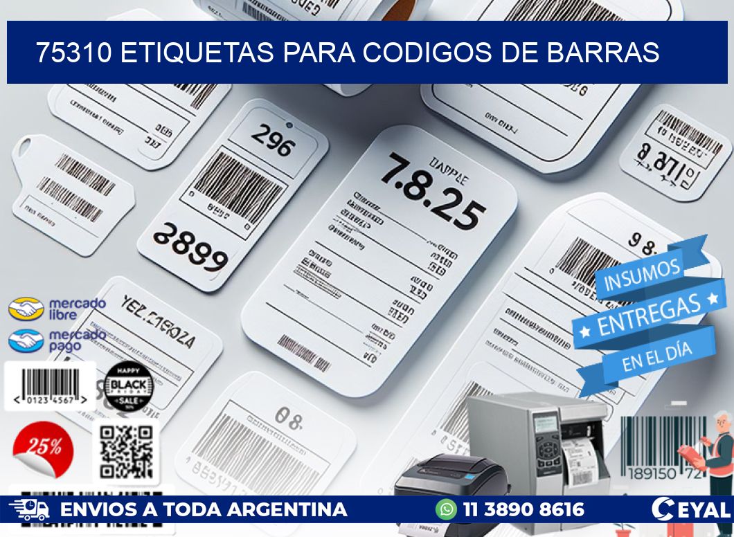 75310 ETIQUETAS PARA CODIGOS DE BARRAS